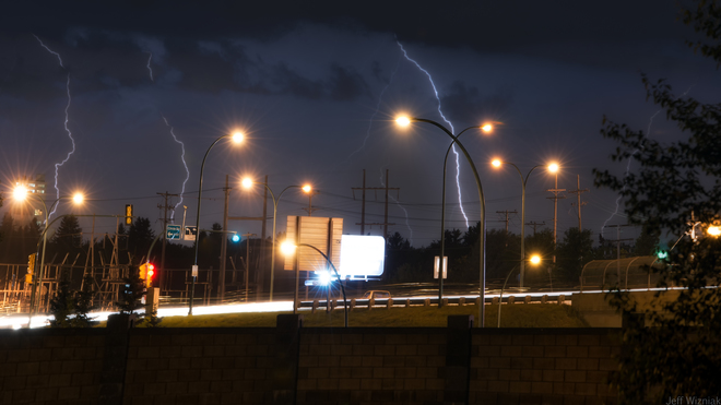 Lightning from Last night Saskatoon, SK