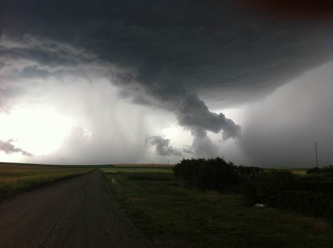 thursday storm Hussar, Alberta Canada