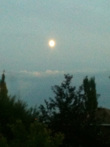 full moon of the S.W Calgary, Alberta Canada