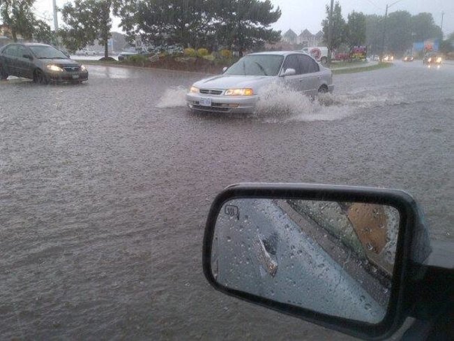 Stuck in the flood waters of August 2, 2014! Kitchener, ON