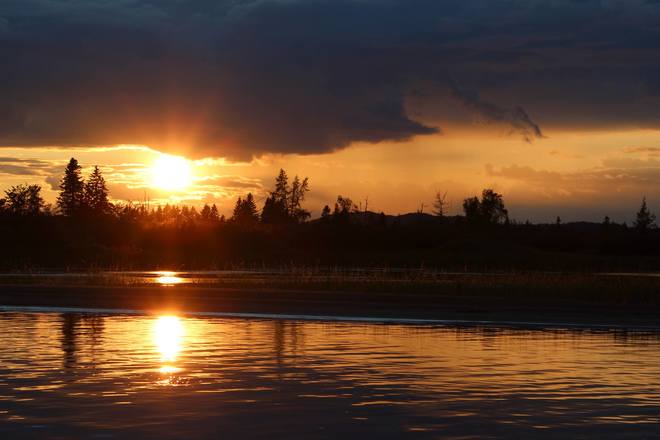 Sunset on Lake Utopia Lake Utopia, Saint George, NB