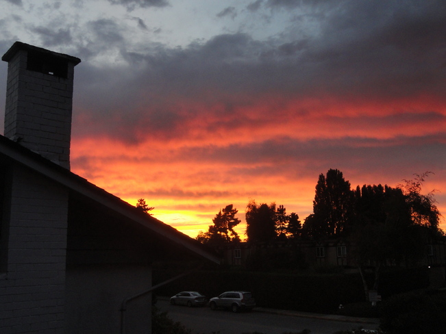 Sunset in Richmond from my window Richmond, BC