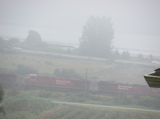 train through the fog Surrey, BC