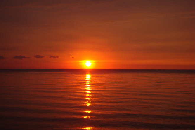 sunset glory Lake Huron