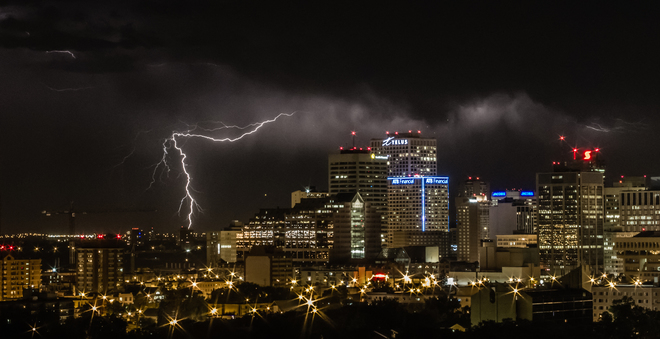 Lightning over Edmonton Edmonton, Alberta