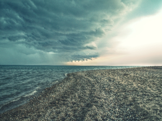 storm coming over lake huron Sarnia, ON