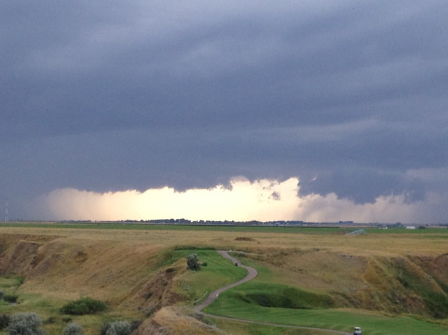 Interesting sky - storm on way Desert Blume, Alberta Canada