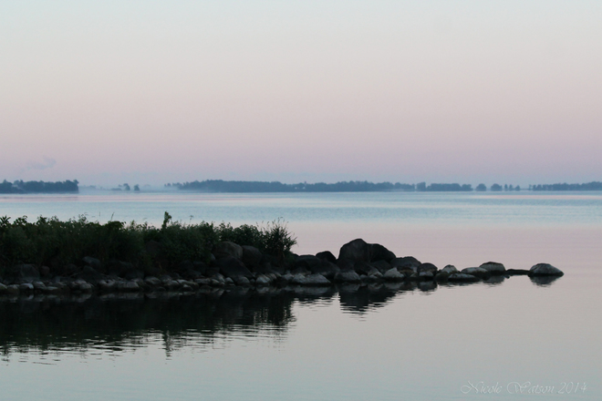Lake Ontario Park at sunrise this morning Kingston, ON