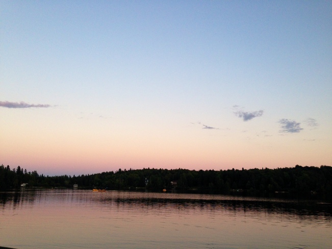 A sunset by the lake Sainte-Agathe-des-Monts, QC