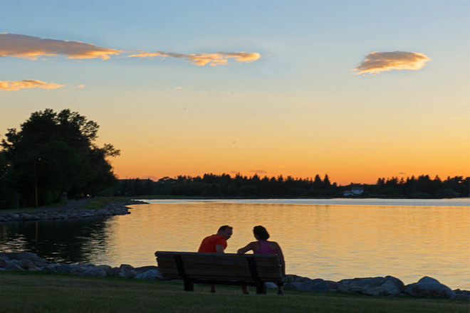 Henderson Lake Sunset Lethbridge, Alberta Canada