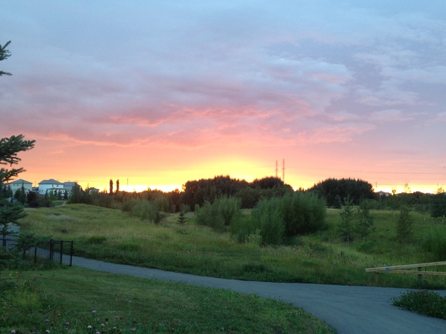Sunset at 8:15 pm Edmonton, AB