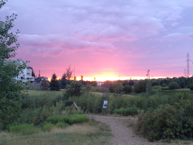 Sunset at 8:15 pm Edmonton, AB