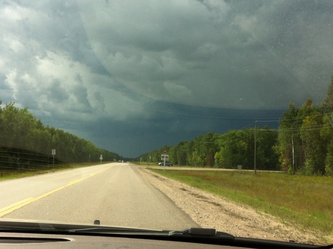 storm approaching Pinawa, Manitoba Canada