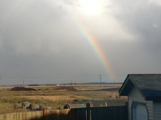 beautiful rainbow Fort Saskatchewan, Alberta Canada
