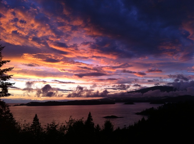 West coast sunset after the rain Bowen Island, BC