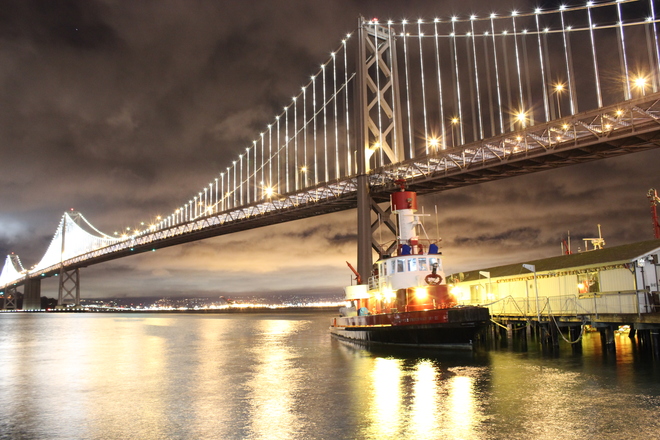 Bay Bridge Lights San Francisco, CA, United States