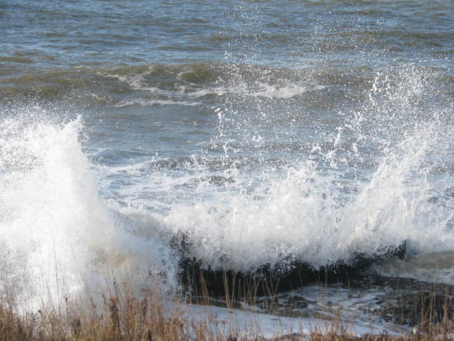 crashing waves Maces Bay Road, Maces Bay, NB