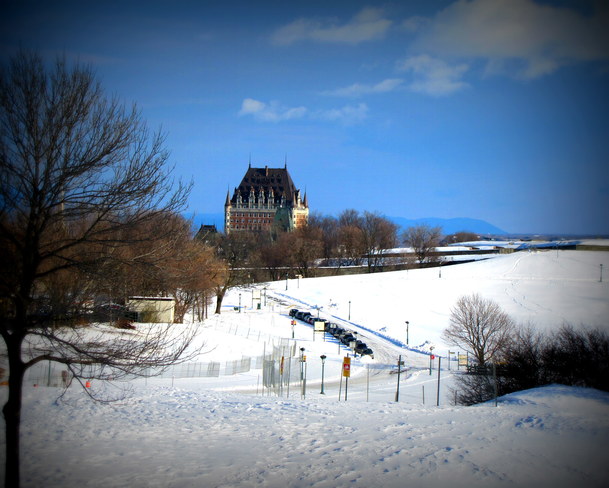 Le chÃ¢teau Frontenac.....sous la blanche neige... Plaines d'Abraham, Avenue Wilfrid-Laurier, Québec, QC
