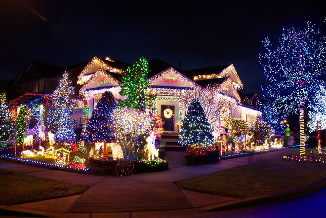 Christmas Lights Display 2014 Cloverdale, Surrey, BC