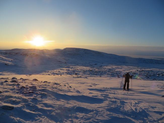 Solstice Skiing on the tundra Iqaluit, NU
