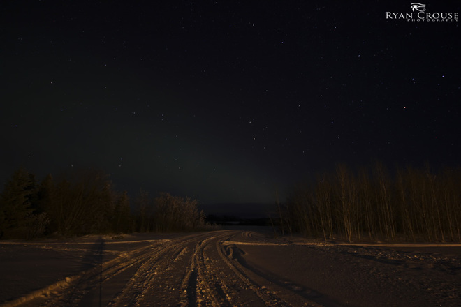 Faint Northern Lights on Christmas Day near Wroxton Sk. :) Yorkton, SK
