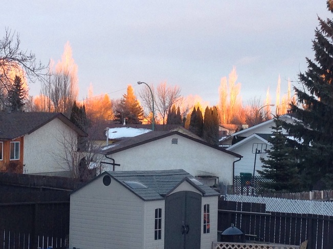 sunset lights Saskatoon, Saskatchewan Canada