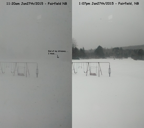 Blizzard in NB Jan 27th, 2015 Fairfield, NB