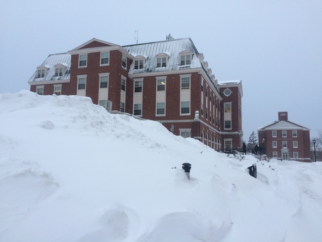 Snowing at UNB Fredericton, New Brunswick Canada