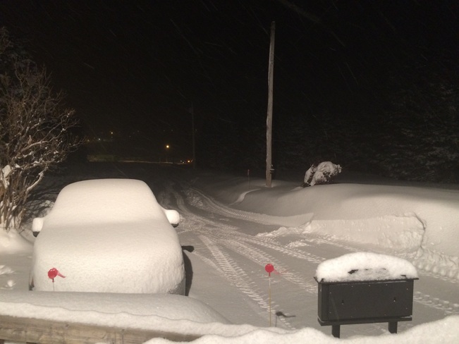 snowstorm Pointe-Navarre, Quebec Canada