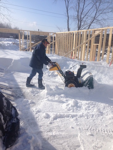 framers snowblowing out job Windsor, Nova Scotia Canada
