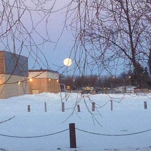 beautiful full moon Winnipeg, Manitoba Canada