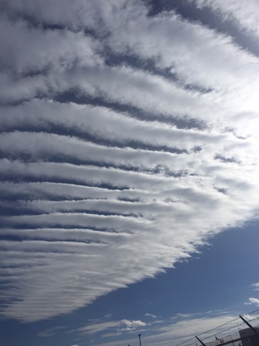 Beautiful cloud formation. Last day of March! Winnipeg, MB