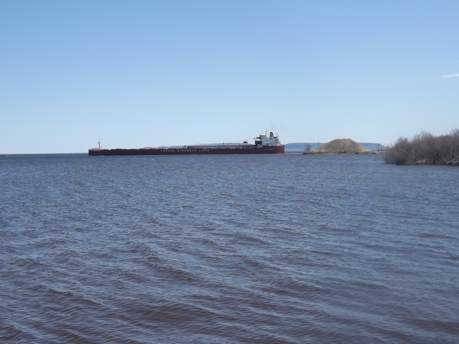 laker leaving the port Thunder Bay, ON