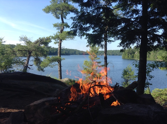 Beautiful morning on the lake The Massasauga Provincial Park, Parry Sound, ON