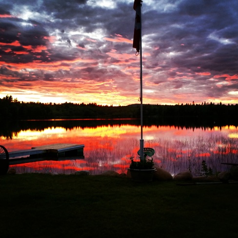 Sun set last night Lake Paul, Kings, Subd. A, NS