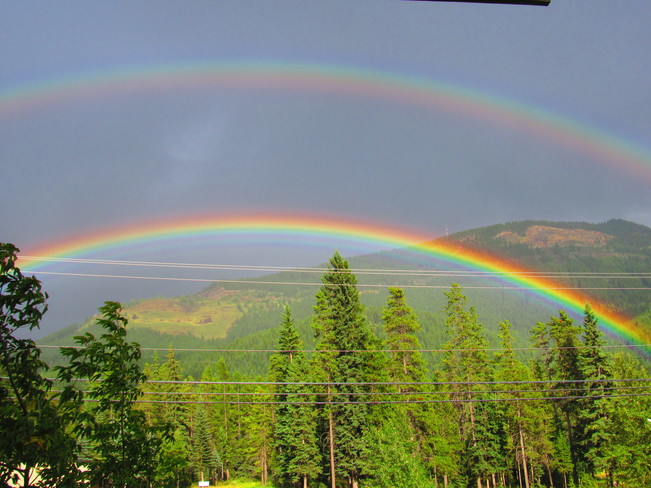 Double rainbow Sparwood, BC