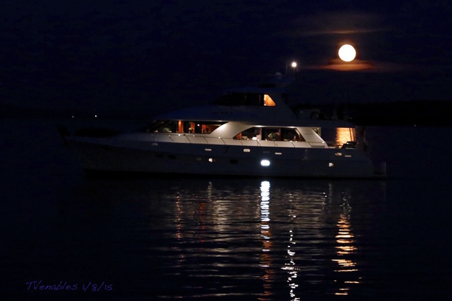 Aug 1st Moon over yacht @ Sidney BC Sidney, BC