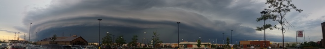 Panoramic picture of a storm cell over mississauga Marshalls Canada, Argentia Road, Mississauga, ON