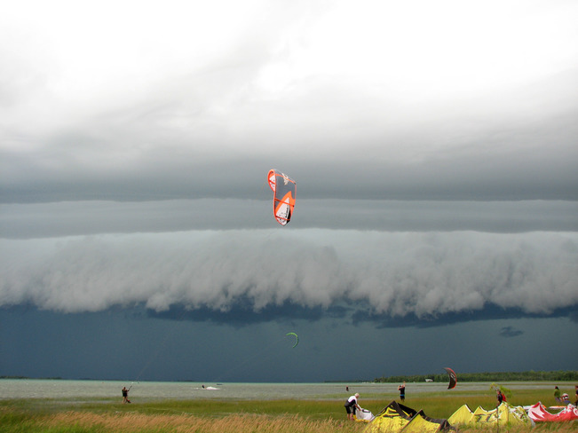 Kiting at the North Beach/Sandy Bay in Oliphant 