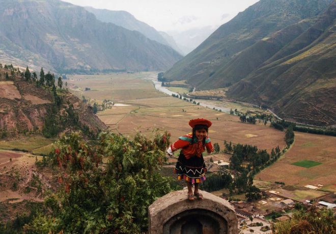 Inca girl Valley of the Inca's Peru