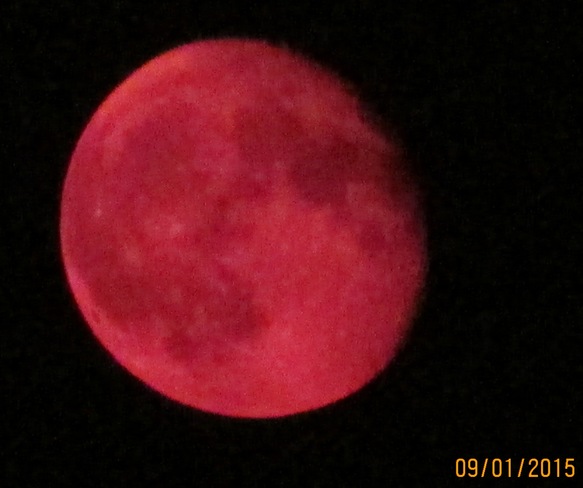 La fameuse Lune Rouge en ce 1er jour de septembre Sarnia, ON