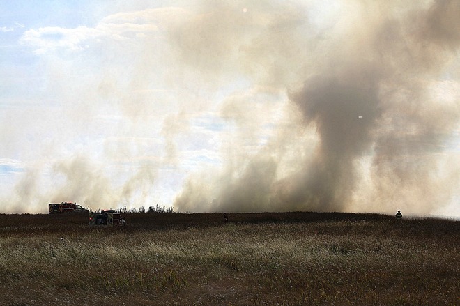What they do.Men & Women Firefighters.Nose Hill today. Calgary, AB