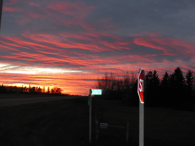 Amazing skies during Thanksgiving Sunset between warman and saskatoon