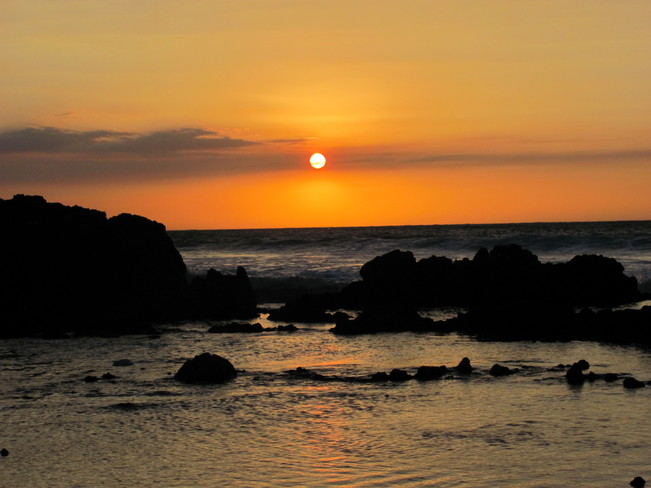 Evolution of the sunset Kona, Hawaii County, HI, United States