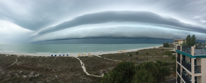 INCREDIBLE SHELF CLOUD FORMATION Madeira Beach, FL, United States
