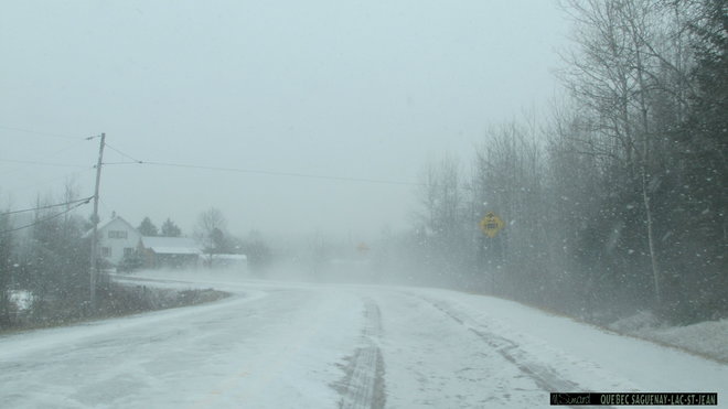 TempÃªte de neige Route Saint André, Chambord, QC G0W, Canada