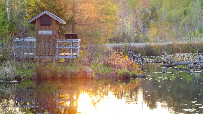 Viewing hut, Elliot Lake. Elliot Lake, ON