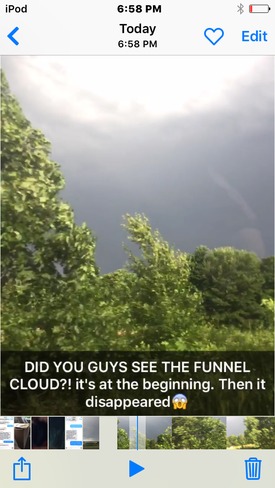 I caught a funnel cloud on vid. Sunbury, OH, United States