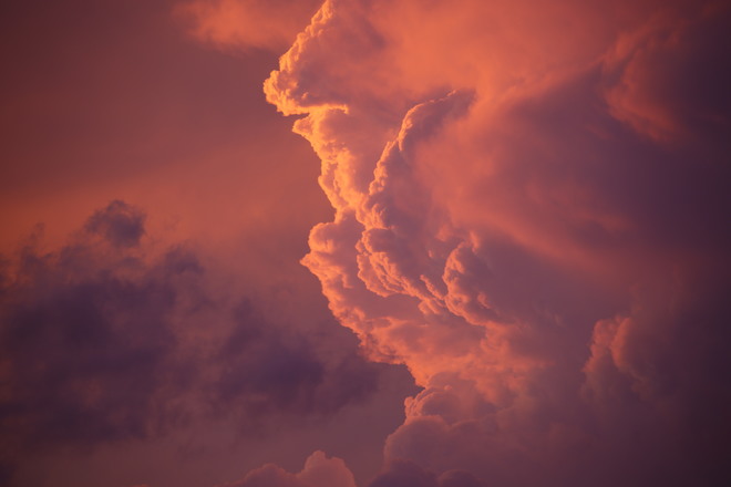 Storm clouds at sunset in Saskatchewan Regina, SK