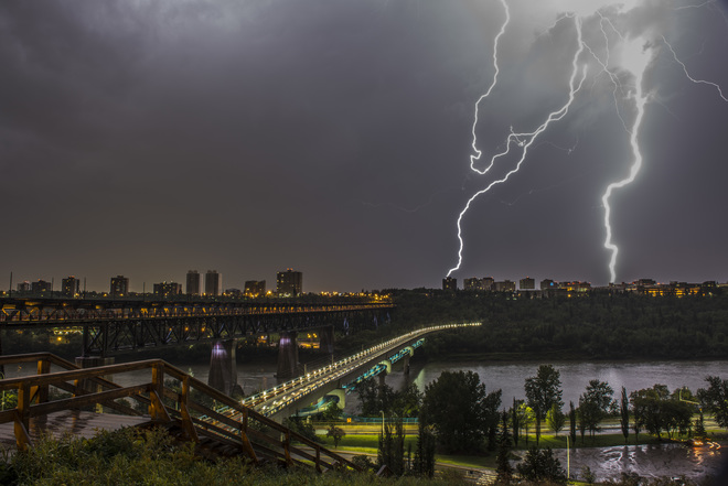 Collection of lightning photos Edmonton, AB